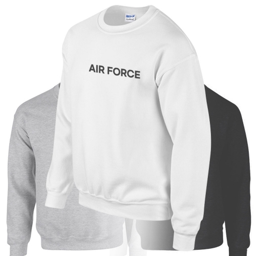 밀리터리 기모 화이트 맨투맨 AIR FORCE