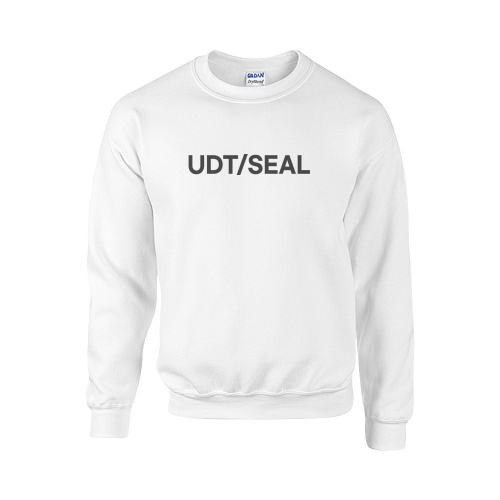 밀리터리 기모 화이트 맨투맨 UDT/SEAL