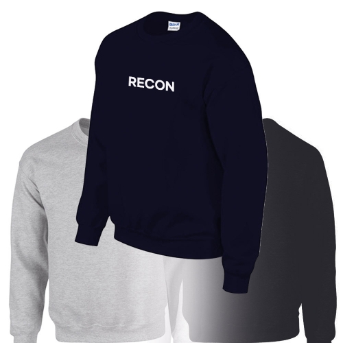 밀리터리 기모 네이비 맨투맨 RECON