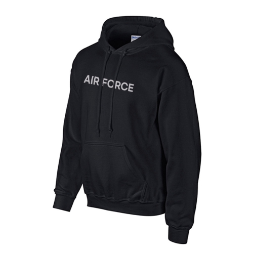 밀리터리 기모 블랙 후드티 AIR FORCE