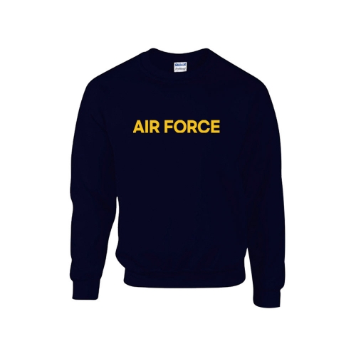 밀리터리 기모 옐로우 네이비 맨투맨 AIR FORCE