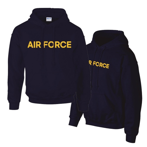 밀리터리 기모 옐로우 네이비 후드티 AIR FORCE