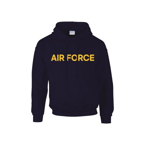 밀리터리 기모 옐로우 네이비 후드티 AIR FORCE