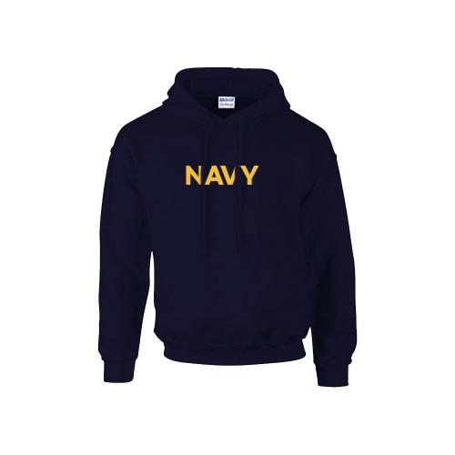 밀리터리 기모 옐로우 네이비 후드티 NAVY