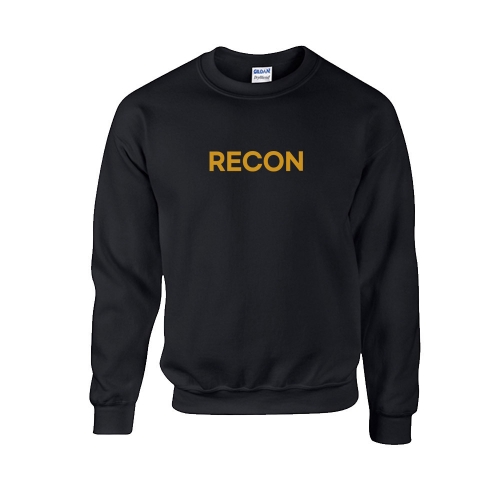 밀리터리 기모 옐로우 블랙 맨투맨 RECON