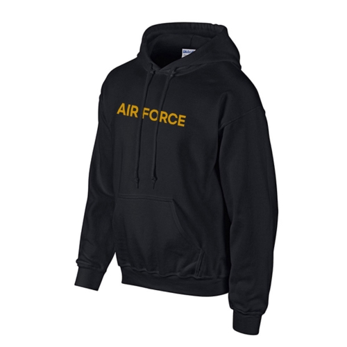 밀리터리 기모 옐로우 블랙 후드티 AIR FORCE