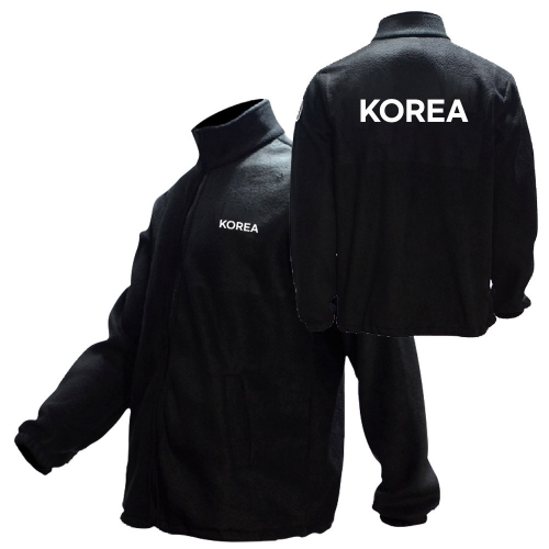 밀리터리 기모 블랙 후리스 집업 KOREA