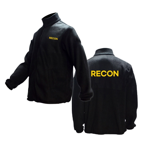 밀리터리 기모 블랙 옐로우 후리스 집업 RECON