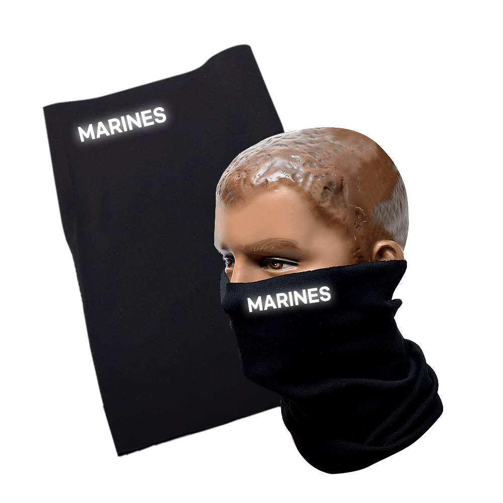 MARINES 검정색 반사 넥워머