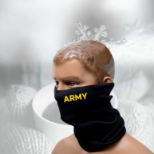 옐로우ARMY 검정색 반사 넥워머