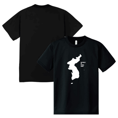 밀리터리 한국 지도 육군 컬러 반팔 티셔츠