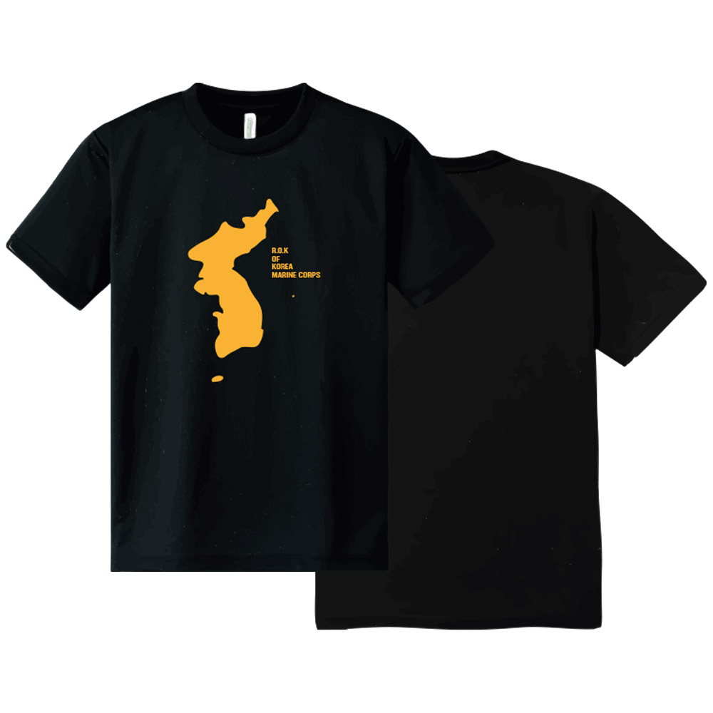밀리터리 한국 지도 해병대 컬러 반팔 티셔츠