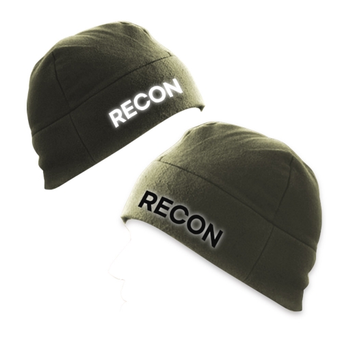 RECON 검정색 반사 카키 숏비니