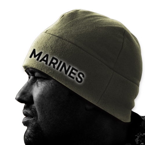 MARINES 검정색 반사 카키 숏비니