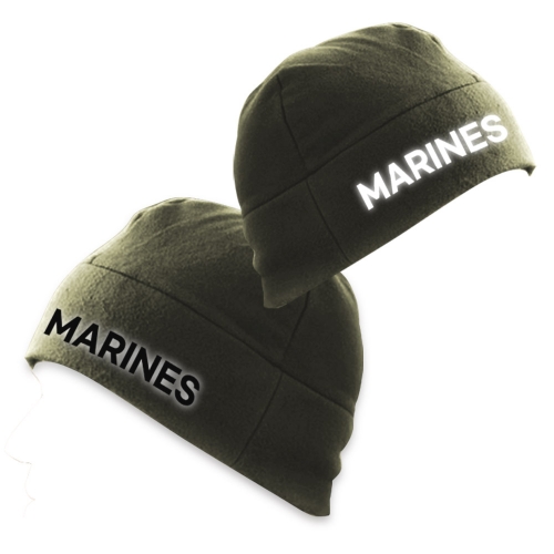 MARINES 검정색 반사 카키 숏비니