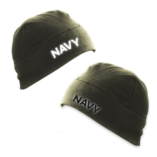 NAVY 검정색 반사 카키 숏비니