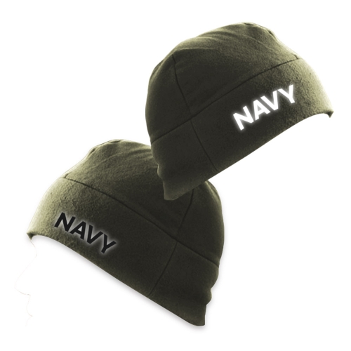 NAVY 검정색 반사 카키 숏비니