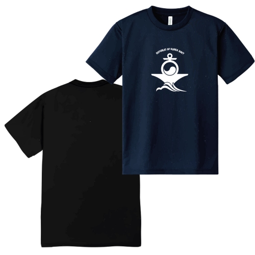 밀리터리 마크 해군 컬러 반팔 티셔츠