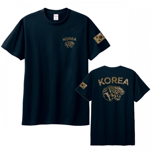 멀티카모 KOREA 호랑이 네이비 반팔 티셔츠