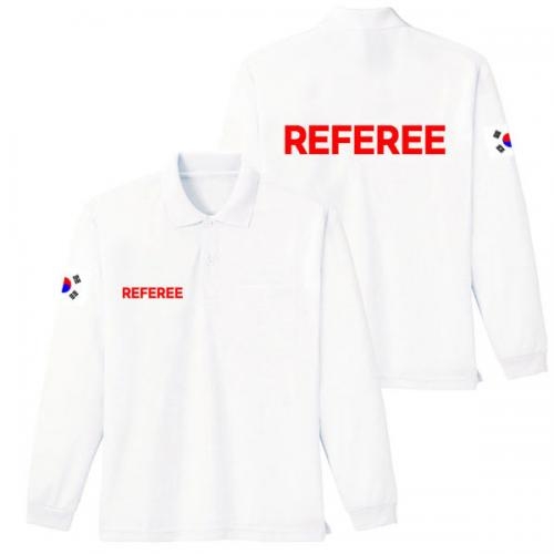 REFEREE 레프리(심판) 레터링 긴팔 카라 티셔츠