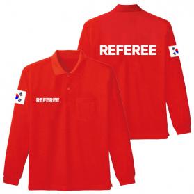 REFEREE 레프리(심판) 레터링 긴팔 카라 티셔츠