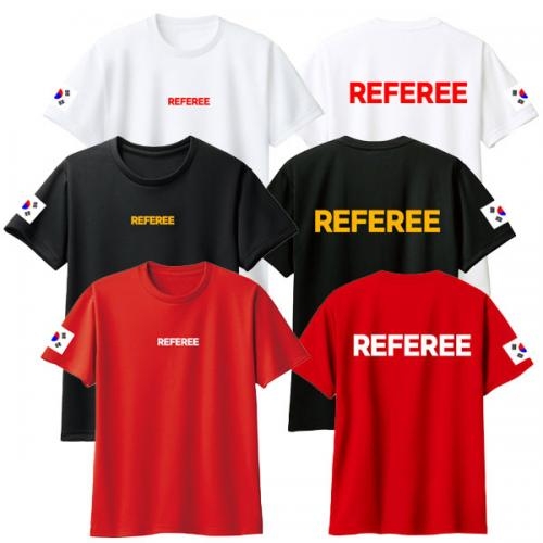 REFEREE 레프리(심판) 레터링 반팔 라운드 티셔츠