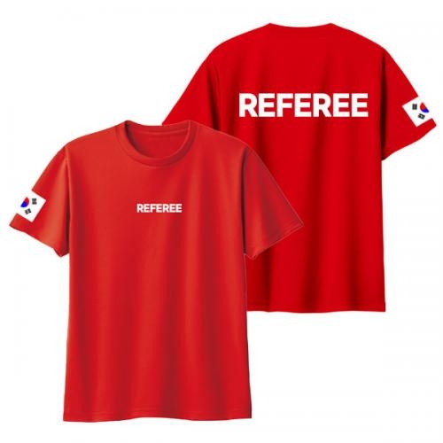 REFEREE 레프리(심판) 레터링 반팔 라운드 티셔츠