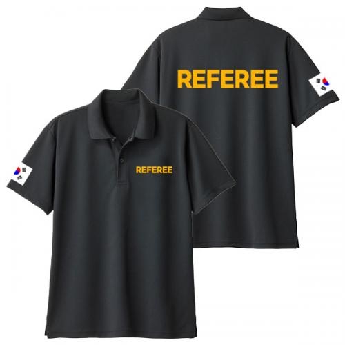 REFEREE 레프리(심판) 레터링 반팔 카라 티셔츠