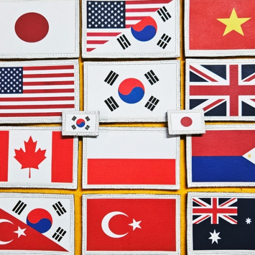 세계국기 국기플래그 나라국기 패치 소형 3.5x2.5cm