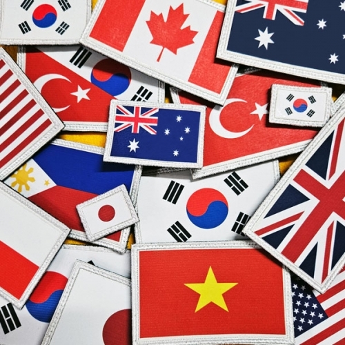 세계국기 국기플래그 나라국기 패치 중형 5x3.5cm
