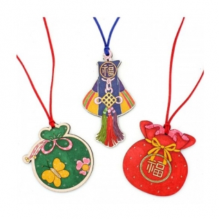 전통나무목걸이만들기-복주머니3종세트(6인용)