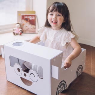 친환경종이자동차(컵홀더반대조립시경찰차/소방차)