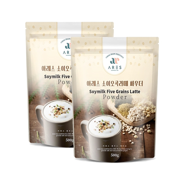 아레스 소이 오곡라떼 파우더 500g 2개세트