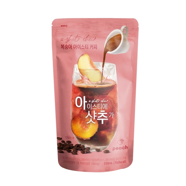 아샷추 복숭아 아이스티커피 230ml 1박스 50개입