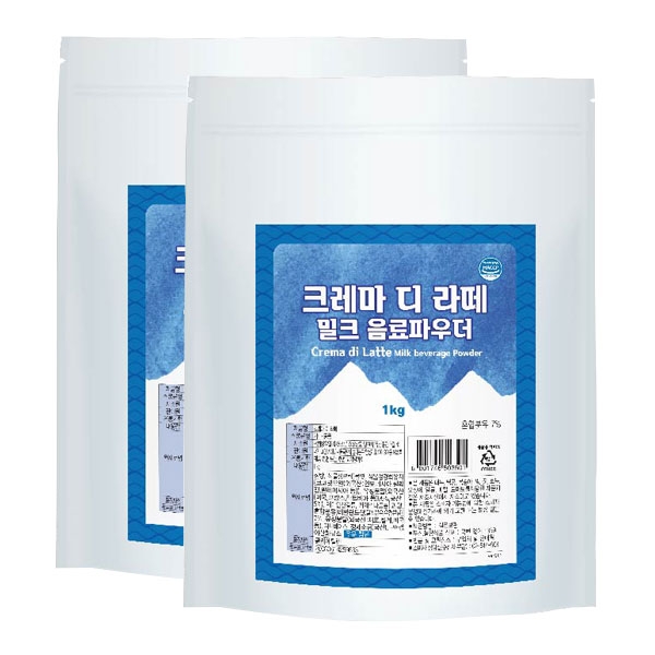 MEC3 맥쓰리 크레마 디 라떼 밀크 음료파우더 1kg 2개세트