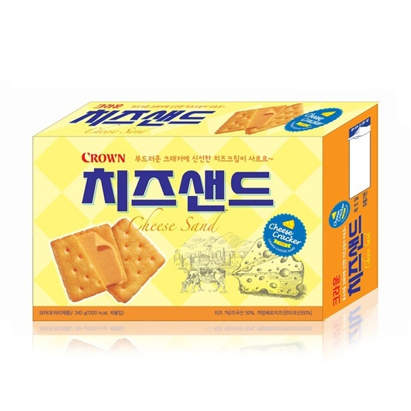 크라운 치즈샌드 대 240g 2개세트