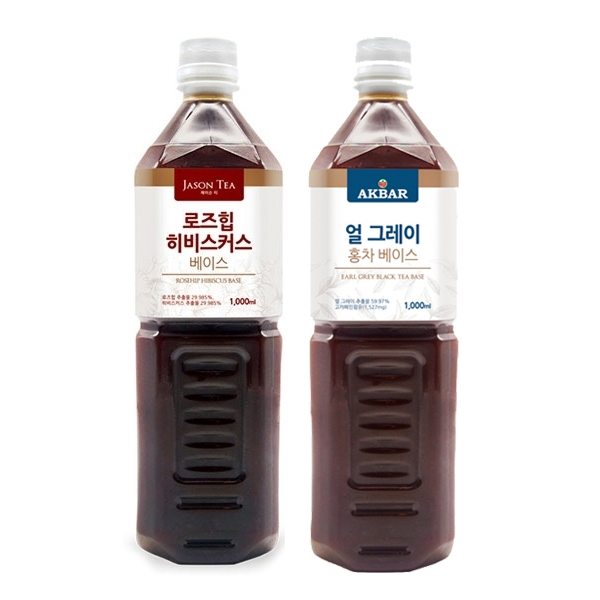 아크바 얼그레이 홍차베이스 1000ml + 제이슨티 로즈힙 히비스커스 베이스 1000ml