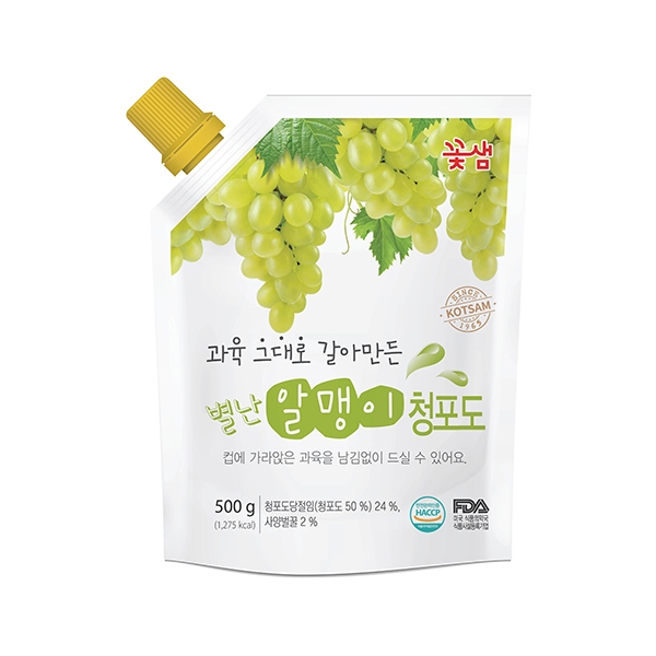 꽃샘 별난알맹이 청포도 500g