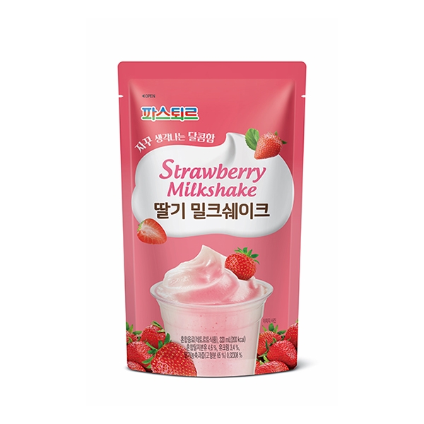 롯데푸드 파스퇴르 딸기 밀크쉐이크 220ml 1곽 10개입