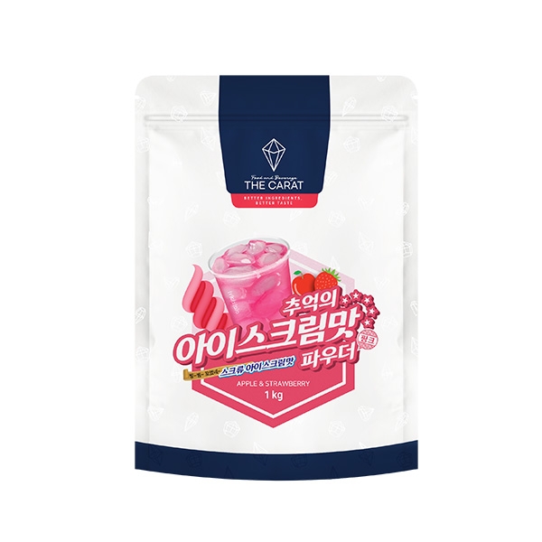 더캐럿 아이스크림맛 파우더 핑크 1kg 1박스 10개