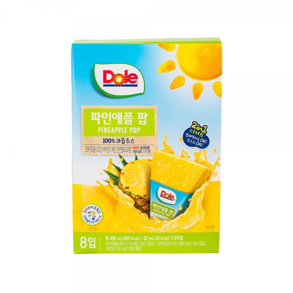 Dole 파인애플팝 62ml 1곽 8개입