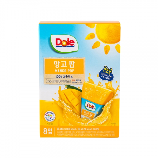 Dole 망고팝 62ml 1곽 8개입