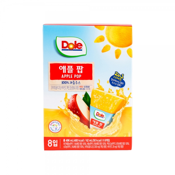 Dole 애플팝 62ml 1곽 8개입