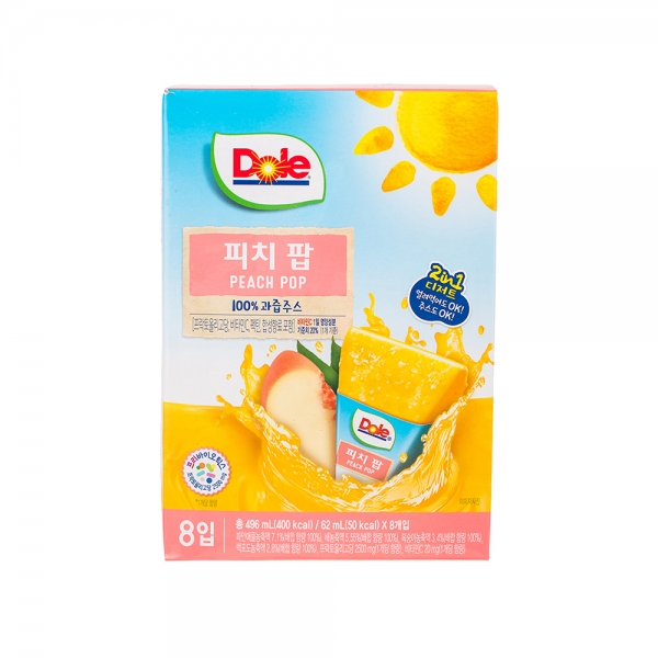 Dole 피치팝 62ml 1곽 8개입