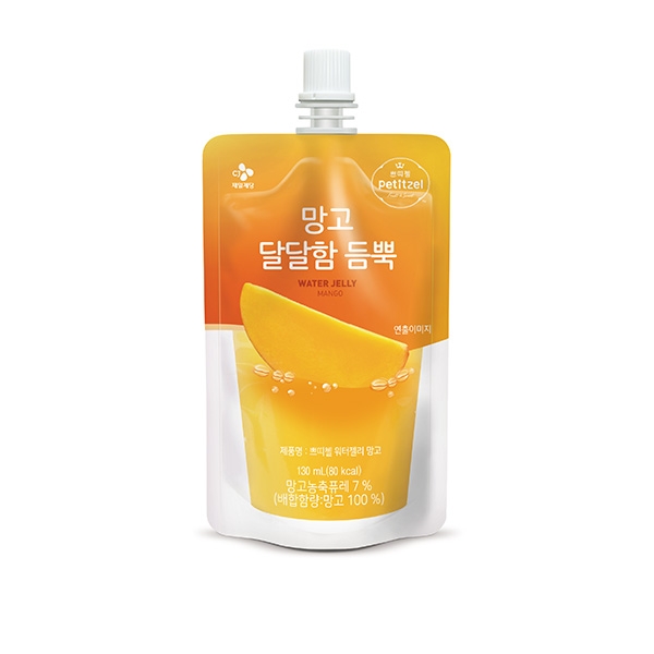 CJ 쁘띠첼 달콤함듬뿍 워터젤리 130ml 망고 1박스 30개