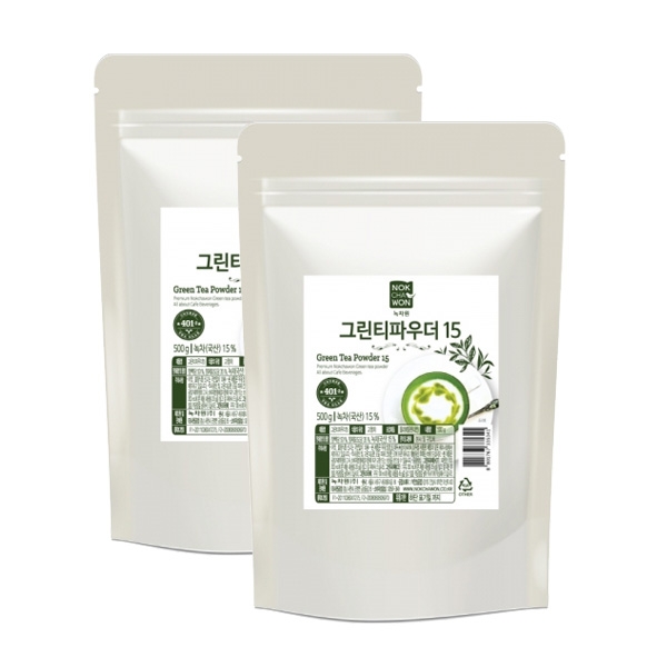 녹차원 그린티 파우더 15% 500g 2개세트