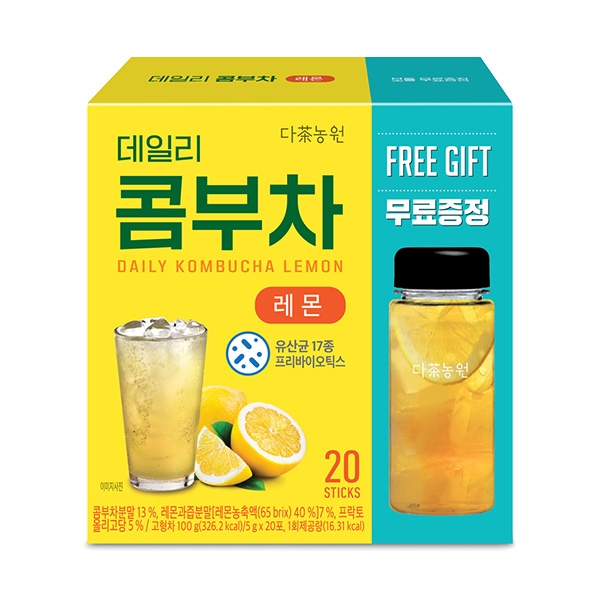 다농원 데일리 콤부차 레몬 5g 20개입 1박스 12개