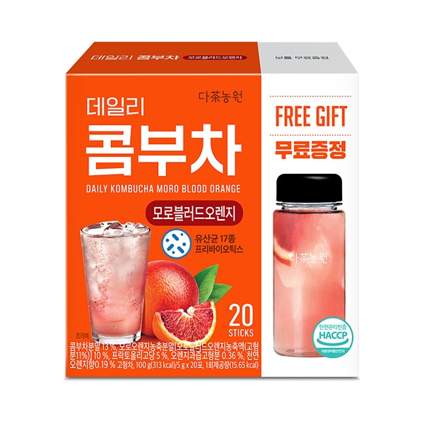 다농원 데일리 콤부차 모로블러드 오렌지 5g 20개입