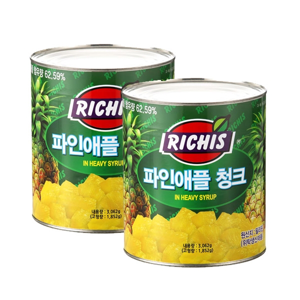 동서 리치스 파인애플 청크 3kg 2개세트