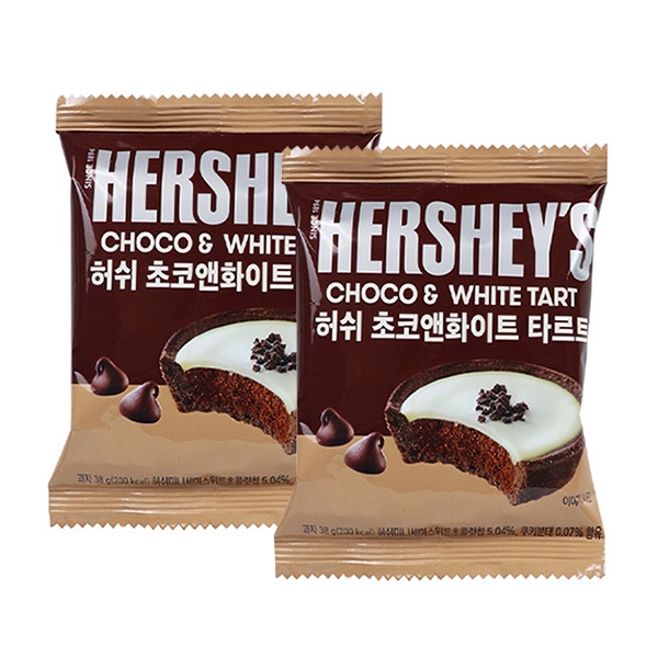 허쉬 초코앤화이트 타르트 38g 2개세트